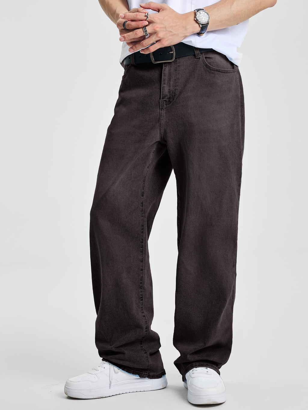 JMIERR Mens Baggy Jeans Wide Leg Y2K Loose Fit Denim Pants