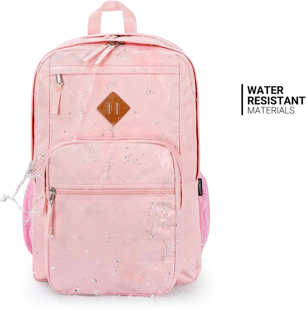 ZORFIN 26L Backpack for College, and Travel: Water Resistant Bookbag