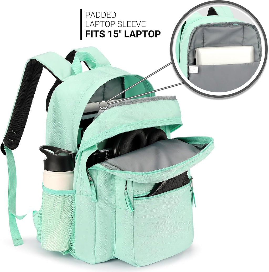 ZORFIN 26L Backpack for College, and Travel: Water Resistant Bookbag