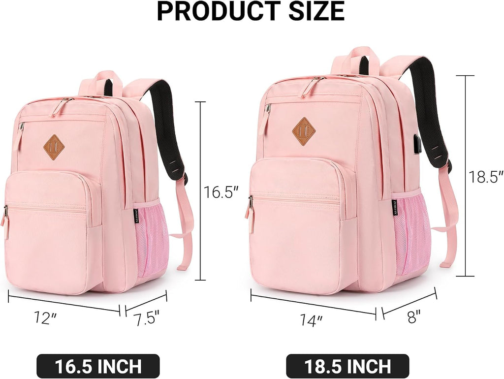 ZORFIN 26L Backpack for College, and Travel: Water Resistant Bookbag