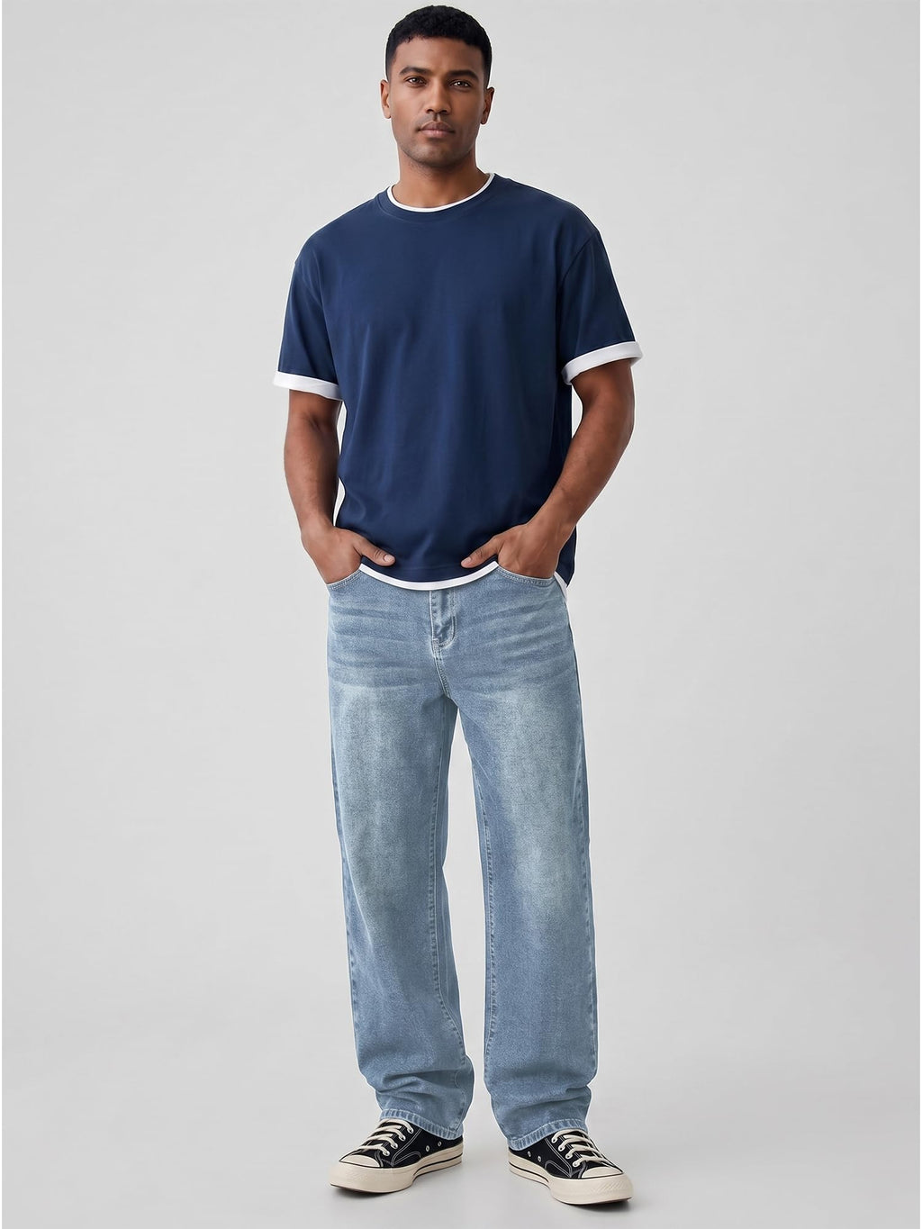 JMIERR Mens Baggy Jeans Wide Leg Y2K Loose Fit Denim Pants