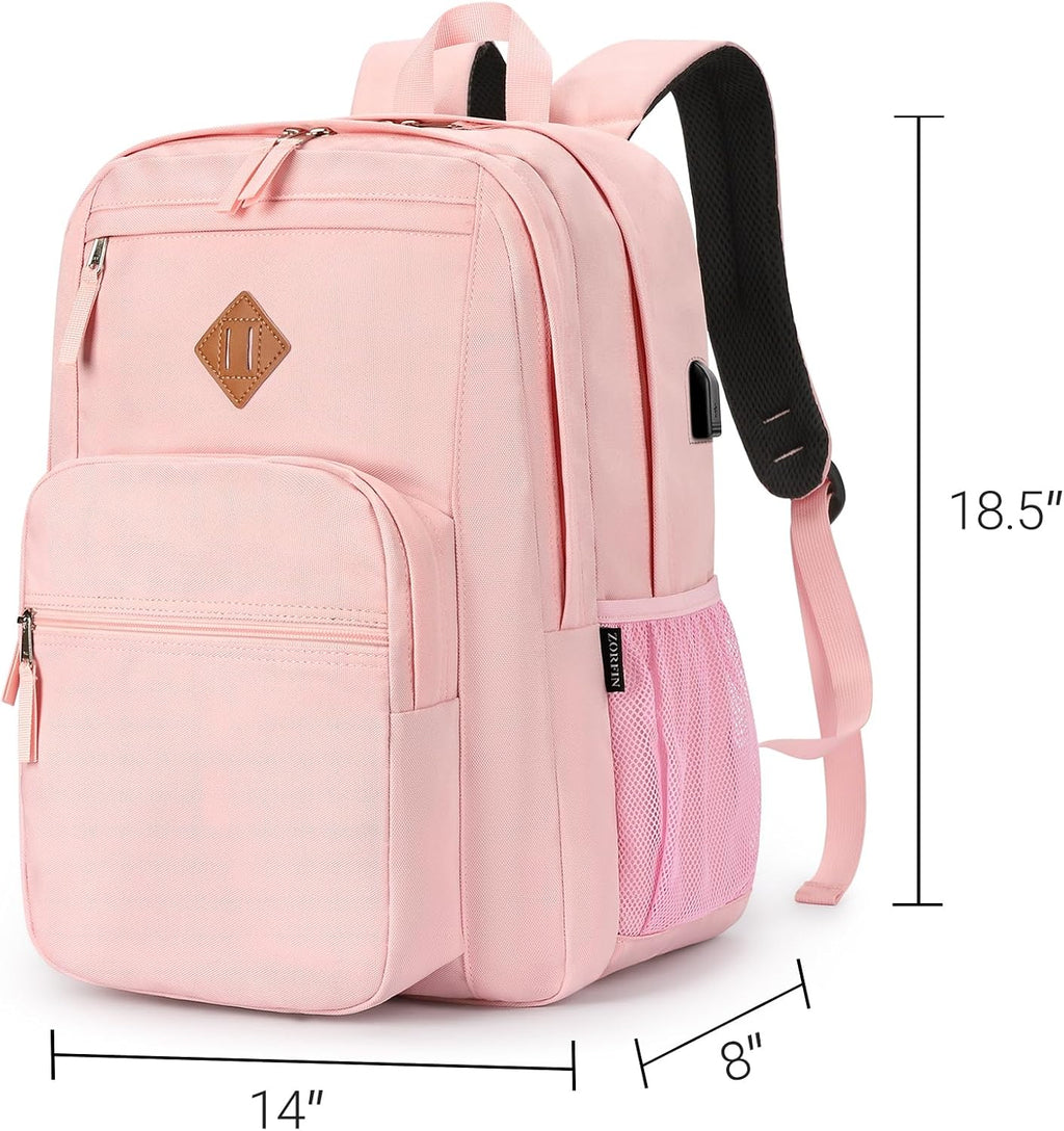 ZORFIN 26L Backpack for College, and Travel: Water Resistant Bookbag