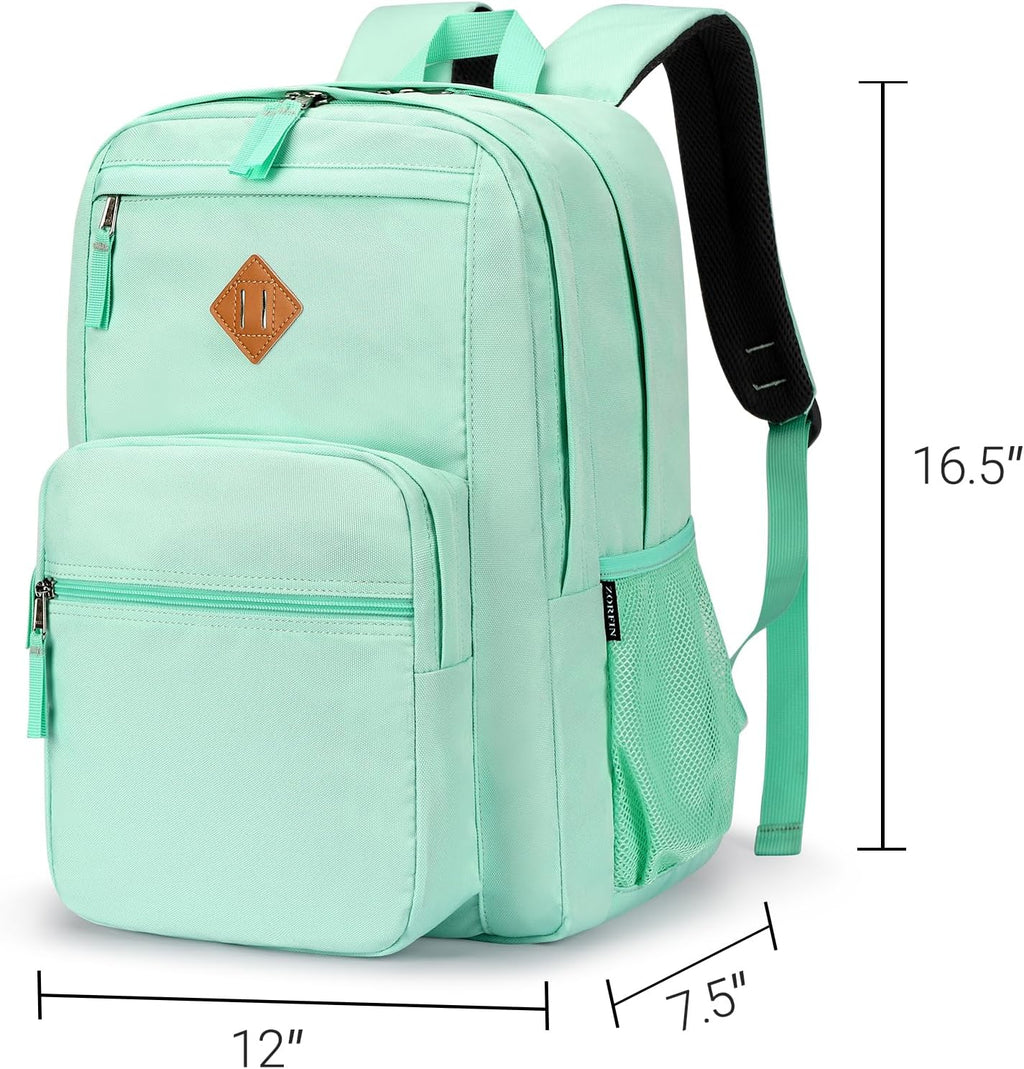ZORFIN 26L Backpack for College, and Travel: Water Resistant Bookbag