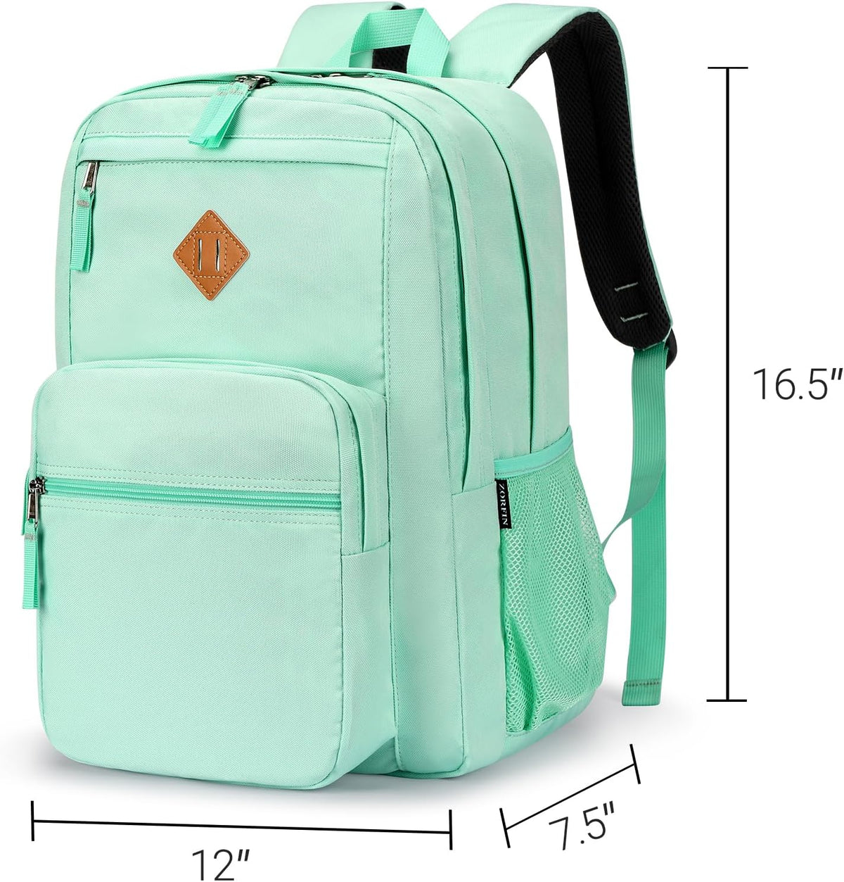 ZORFIN 26L Backpack for College, and Travel: Water Resistant Bookbag