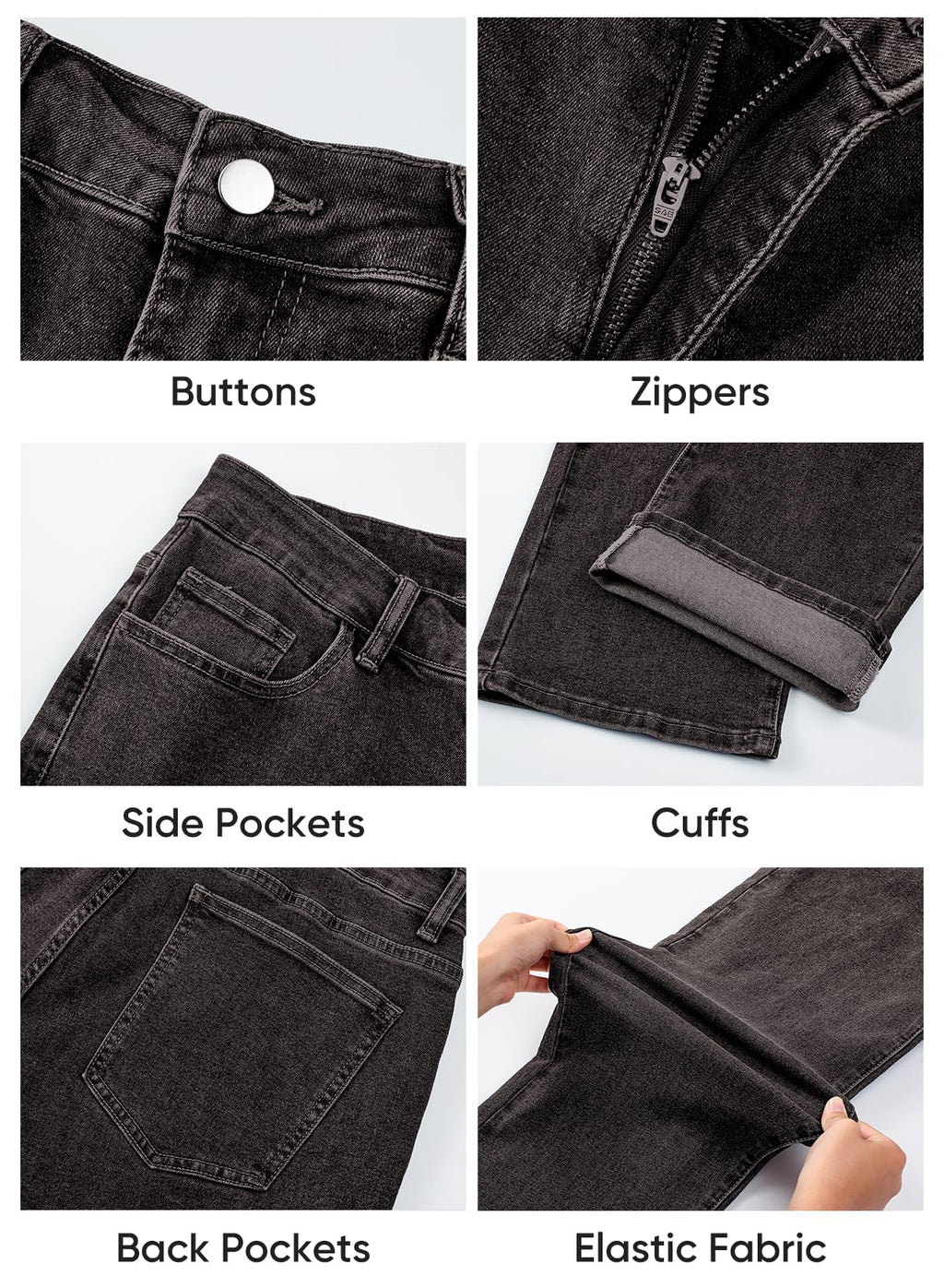 JMIERR Mens Baggy Jeans Wide Leg Y2K Loose Fit Denim Pants