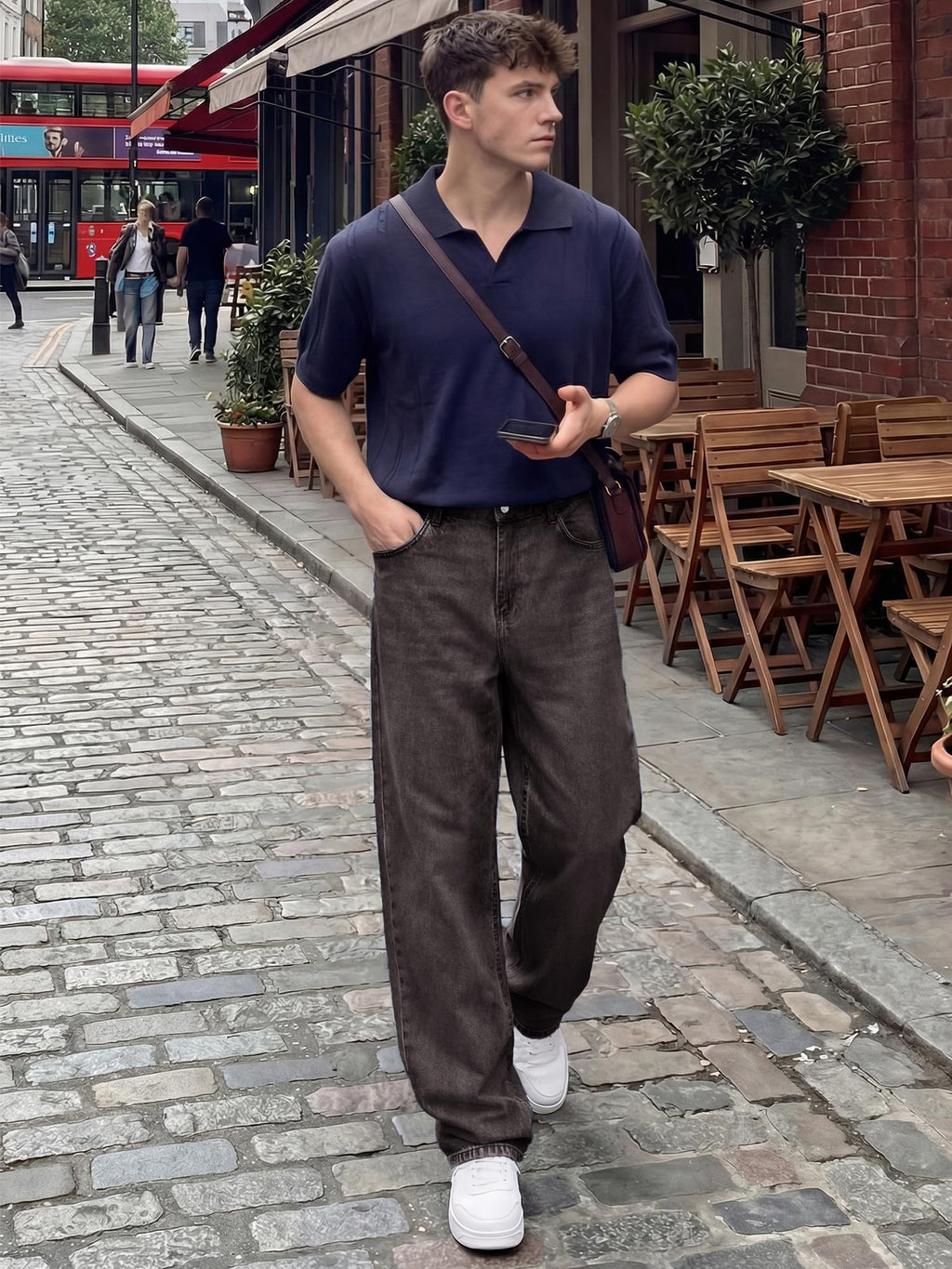 JMIERR Mens Baggy Jeans Wide Leg Y2K Loose Fit Denim Pants