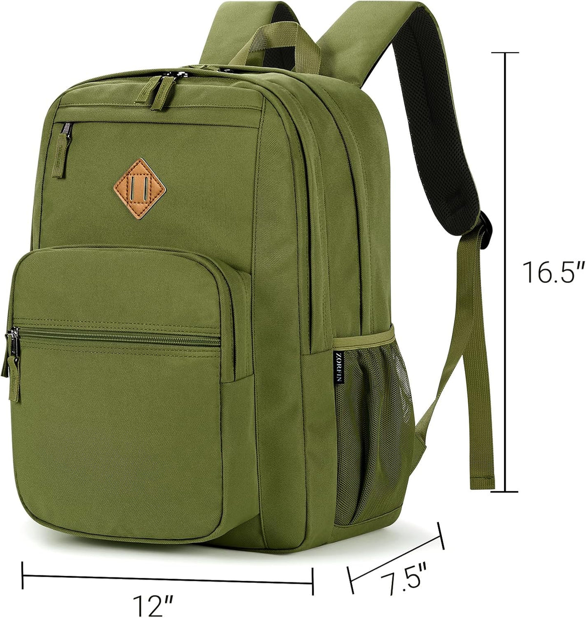 ZORFIN 26L Backpack for College, and Travel: Water Resistant Bookbag