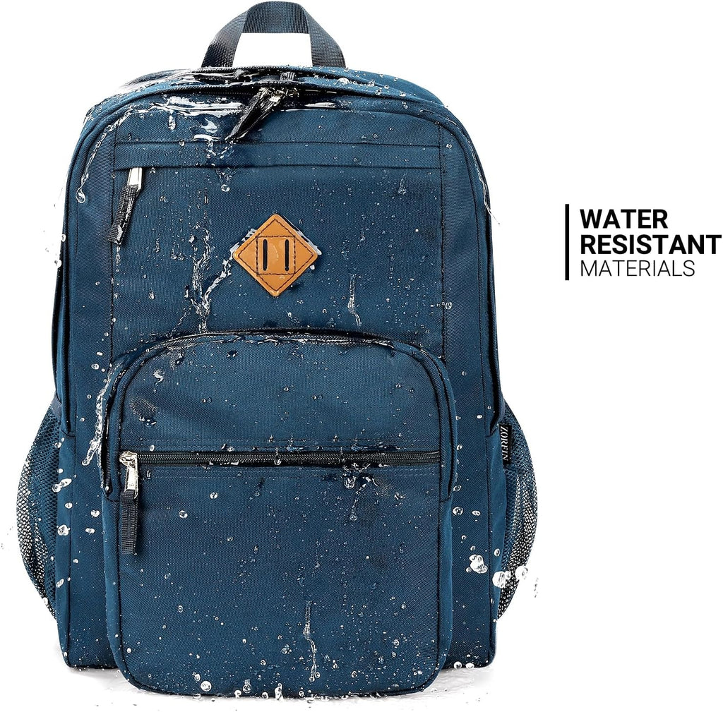 ZORFIN 26L Backpack for College, and Travel: Water Resistant Bookbag