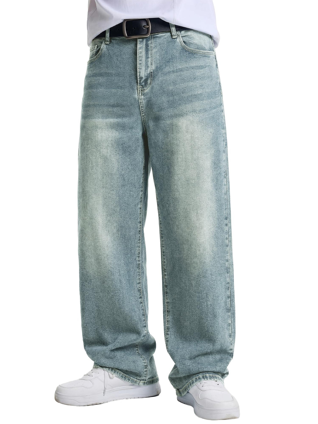 JMIERR Mens Baggy Jeans Wide Leg Y2K Loose Fit Denim Pants