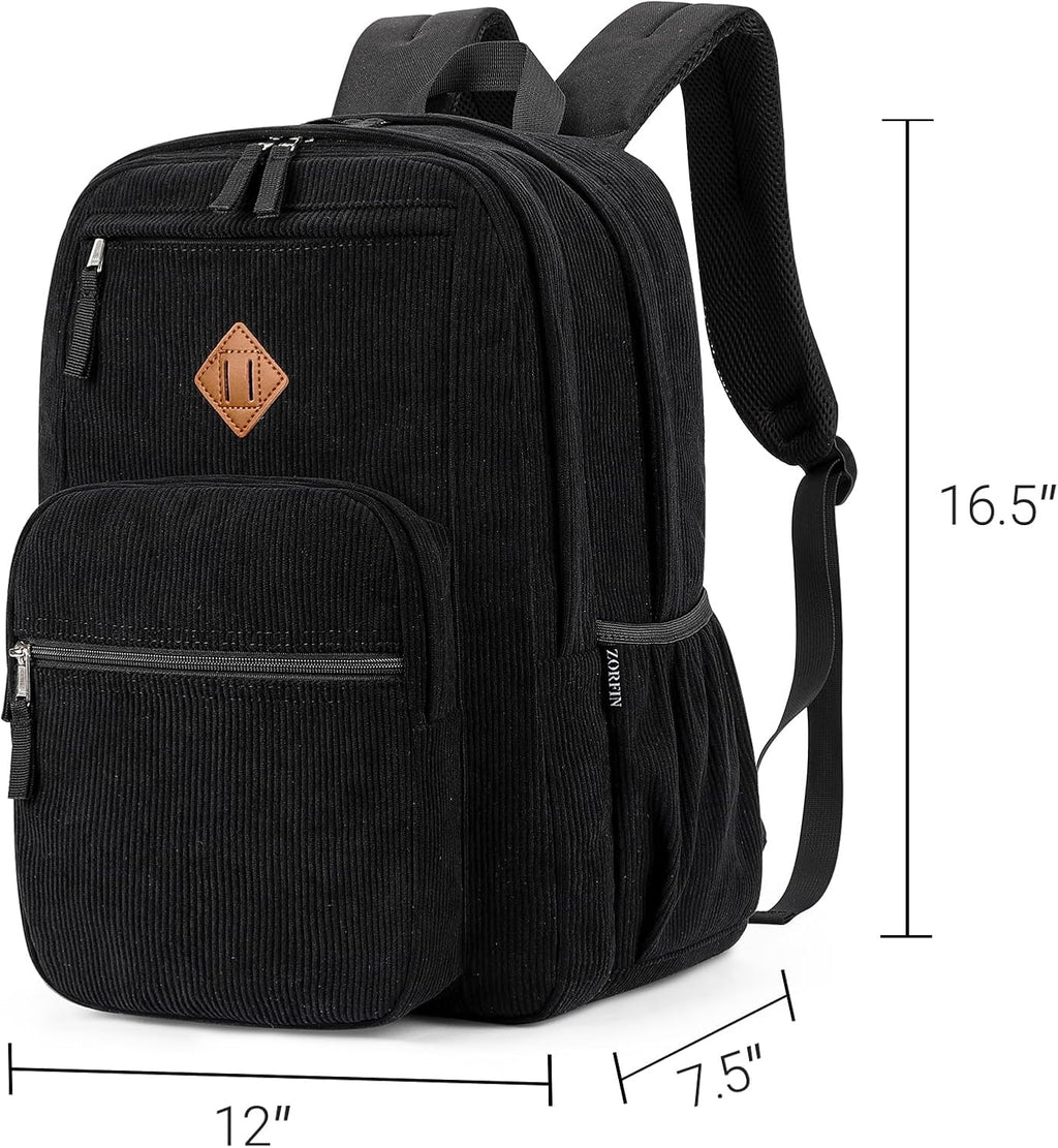 ZORFIN 26L Backpack for College, and Travel: Water Resistant Bookbag