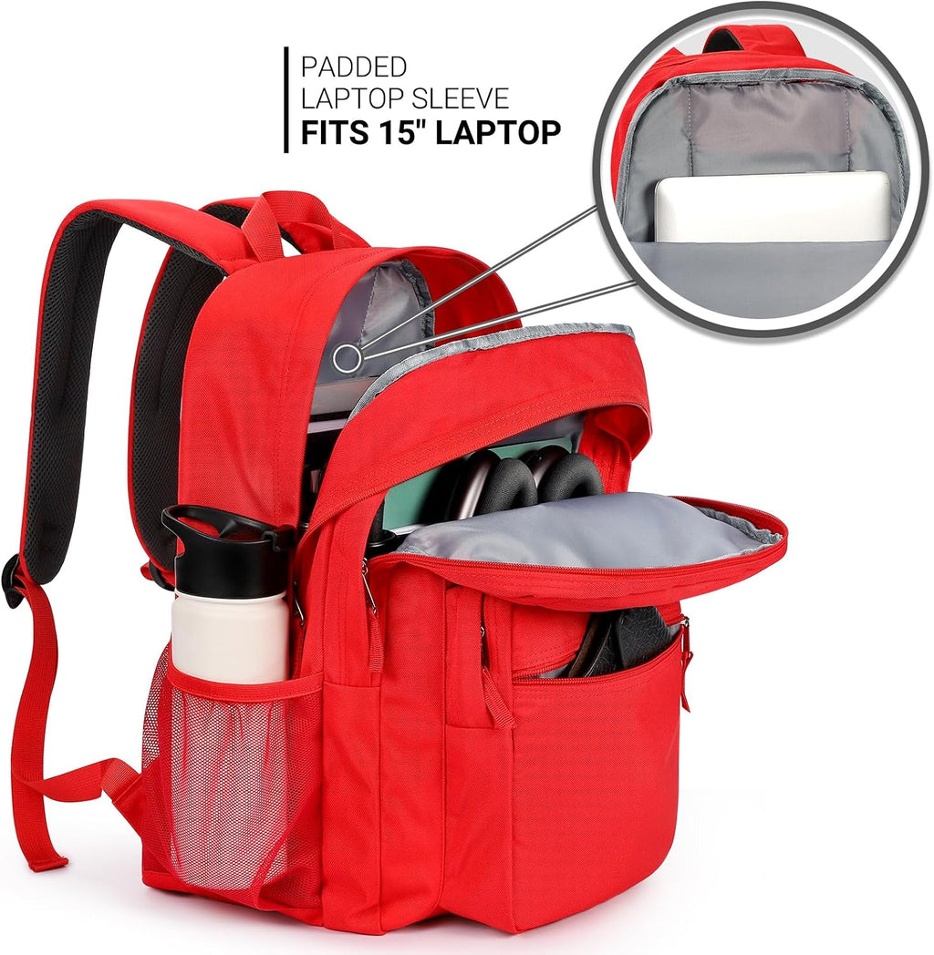 ZORFIN 26L Backpack for College, and Travel: Water Resistant Bookbag