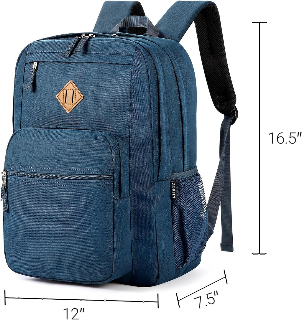 ZORFIN 26L Backpack for College, and Travel: Water Resistant Bookbag