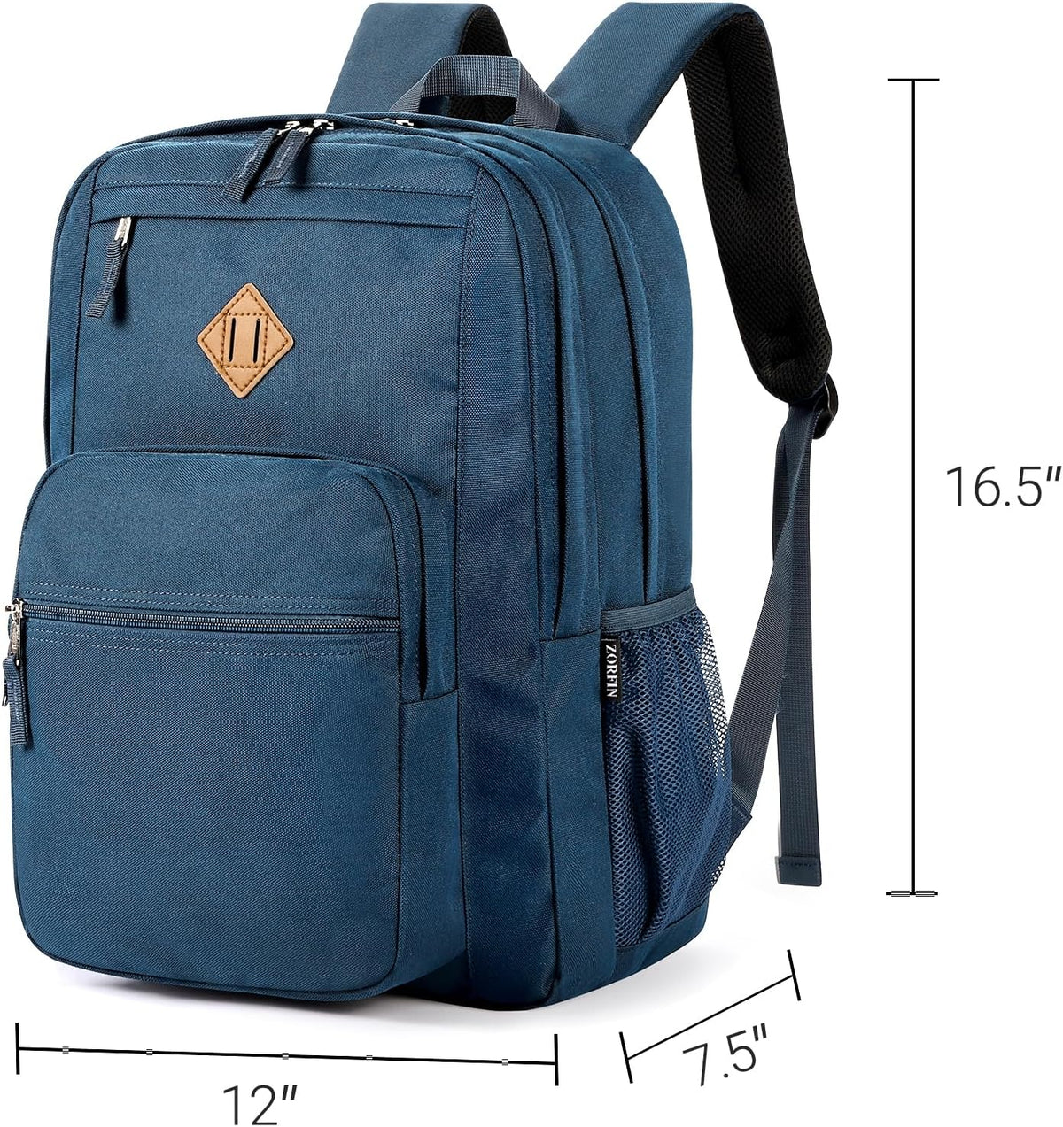 ZORFIN 26L Backpack for College, and Travel: Water Resistant Bookbag